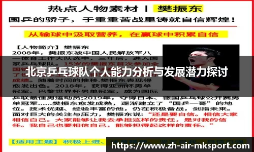 北京乒乓球队个人能力分析与发展潜力探讨